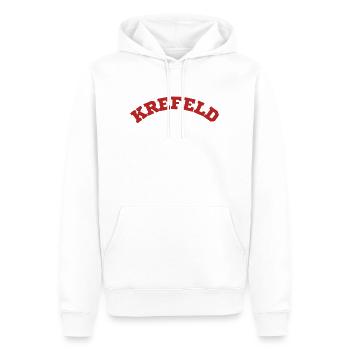 Krefeld - Männer Premium Bio Hoodie - Weiß - Vorne - Nico (187cm)