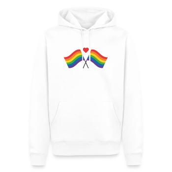 Rainbow flag - Männer Premium Bio Hoodie - Weiß - Vorne - Nico (187cm)