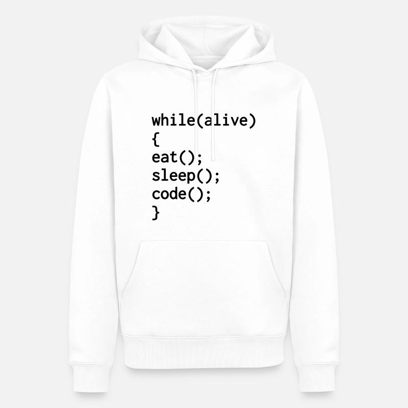 Entwickler / Informatiker / Programmierer / - Männer Premium Bio Hoodie - Weiß
