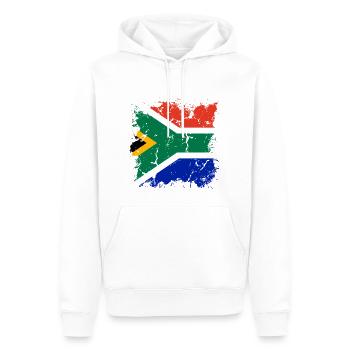 Afrique du Sud Drapeau Afrique Afrique Afrique du Sud - Sweat à capuche Premium bio Homme - blanc - Devant - Nico (187cm)
