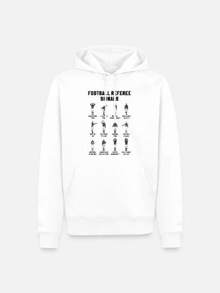 American Football Schiedsrichter Symbole Lustig - Männer Premium Bio Hoodie - Weiß