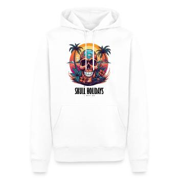 Skull Holidays - Surf Club - Männer Premium Bio Hoodie - Weiß - Vorne - Nico (187cm)
