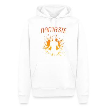 Yoga Namaste - Männer Premium Bio Hoodie - Weiß - Vorne - Nico (187cm)