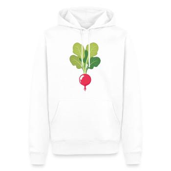 Radis - Sweat à capuche Premium bio Homme - blanc - Devant - Nico (187cm)