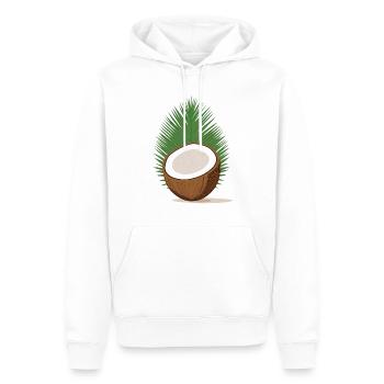 Noix de - Sweat à capuche Premium bio Homme - blanc - Devant - Nico (187cm)