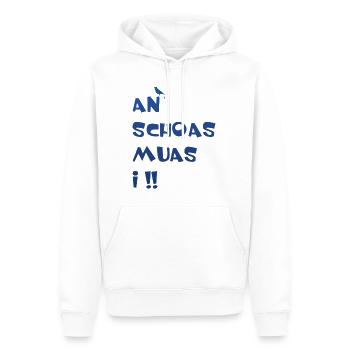 An Schoas muas i, Bayern, Spruch, Rebell - Männer Premium Bio Hoodie - Weiß - Vorne - Nico (187cm)