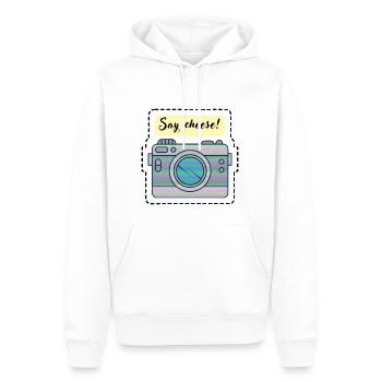 Say cheese! camera - Men’s Premium Organic Hoodie - white - Front - Nico (187cm)