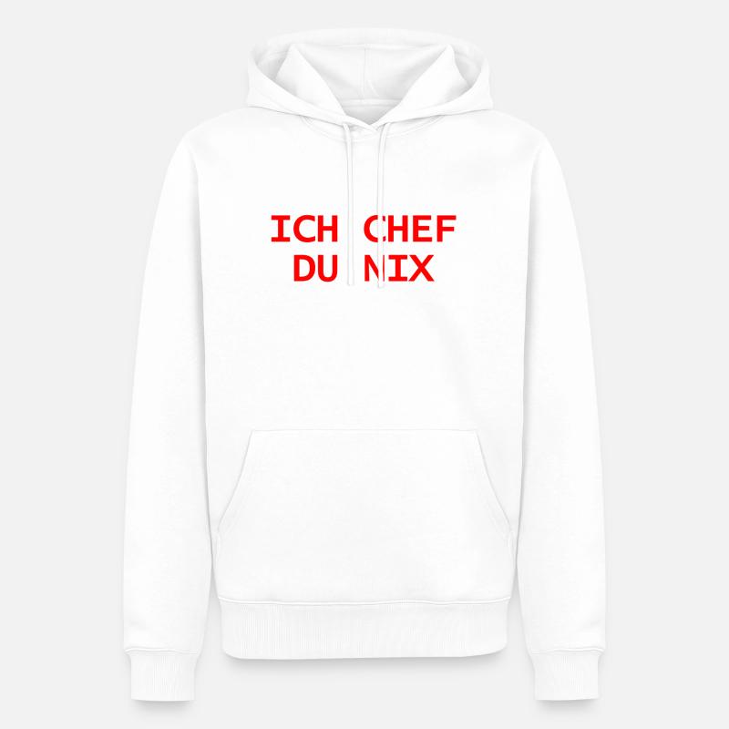 ich chef - Männer Premium Bio Hoodie - Weiß