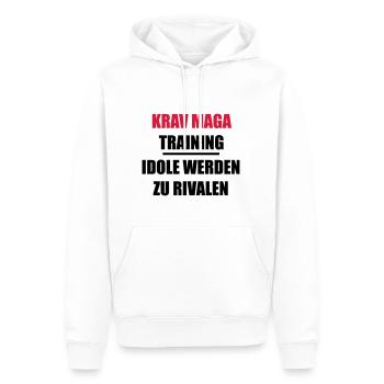 Krav Maga - Männer Premium Bio Hoodie - Weiß - Vorne - Nico (187cm)
