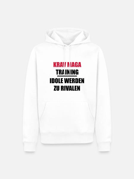 Krav Maga - Männer Premium Bio Hoodie - Weiß