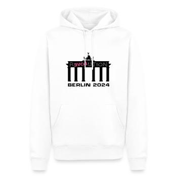Berlin Love Revolution 2024 Graffiti - Männer Premium Bio Hoodie - Weiß - Vorne - Nico (187cm)