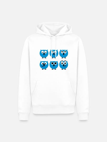 Funny Owl Faces | T-shirts printing - Men’s Premium Organic Hoodie -