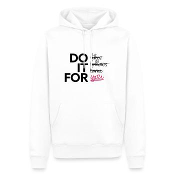Do it for you - Männer Premium Bio Hoodie - Weiß - Vorne - Nico (187cm)