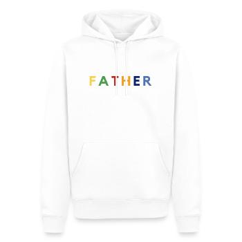 Fête des pères / Papa / Père / Bestseller - Sweat à capuche Premium bio Homme - blanc - Devant - Nico (187cm)