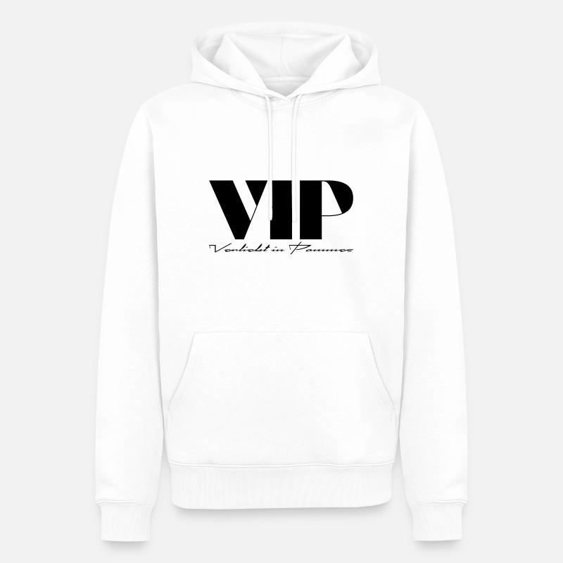 VIP amoureux des frites - Sweat à capuche Premium bio Homme - blanc