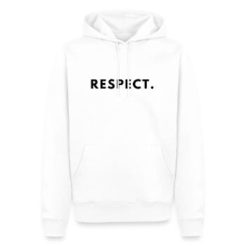 Respect - Sweat à capuche Premium bio Homme - blanc - Devant - Nico (187cm)