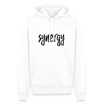 synergy - Männer Premium Bio Hoodie - Weiß - Vorne - Nico (187cm)