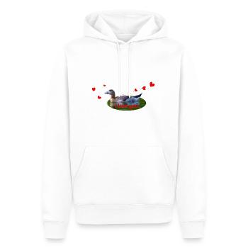 I love you - Männer Premium Bio Hoodie - Weiß - Vorne - Nico (187cm)
