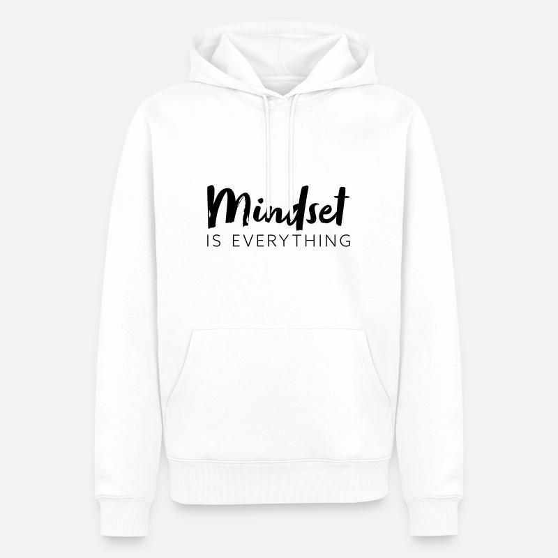 L’état d’ est primordial - Sweat à capuche Premium bio Homme - blanc