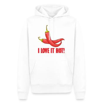 Chilli pepper hot pepper chili pepper hot food - Men’s Premium Organic Hoodie - white - Front - Nico (187cm)