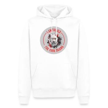 Im too old for your drama - Männer Premium Bio Hoodie - Weiß - Vorne - Nico (187cm)