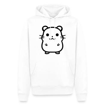 hamster - Sweat à capuche Premium bio Homme - blanc - Devant - Nico (187cm)
