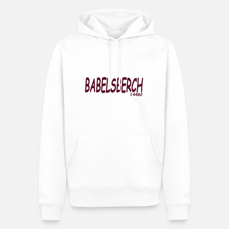 BABELSBERCH 14482 - Männer Premium Bio Hoodie - Weiß