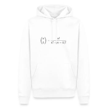 Binomialkoeffizient - Männer Premium Bio Hoodie - Weiß - Vorne - Nico (187cm)