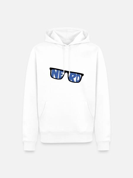 nerd coder server download cyberspace programmer - Men’s Premium Organic Hoodie - white