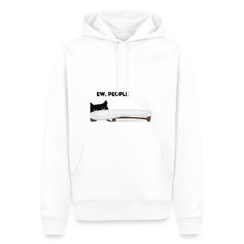 EW PEOPLE / Funny cat - Men’s Premium Organic Hoodie - white - Front - Nico (187cm)