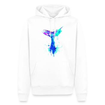 Walflosse, Flosse,wal, Walfisch, Graffiti - Männer Premium Bio Hoodie - Weiß - Vorne - Nico (187cm)