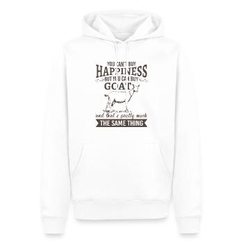 You can't buy happiness but you can buy goat - Sweat à capuche Premium bio Homme - blanc - Devant - Nico (187cm)