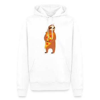 Sloth With Pizza Slice - Männer Premium Bio Hoodie - Weiß - Vorne - Nico (187cm)