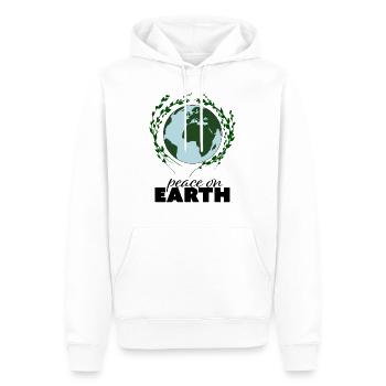 Paix sur terre, paix, liberté, idée de cadeau - Sweat à capuche Premium bio Homme - blanc - Devant - Nico (187cm)