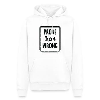 Awesome Prove Them Wrong T-Shirt - Men’s Premium Organic Hoodie - white - Front - Nico (187cm)