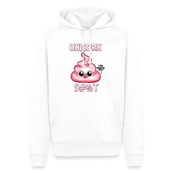 Lustiger Einhorn Haufen Scheiße Kacke Kot Geschenk - Männer Premium Bio Hoodie - Weiß - Vorne - Nico (187cm)