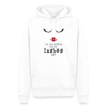 Cils parfaits - Sweat à capuche Premium bio Homme - blanc - Devant - Nico (187cm)