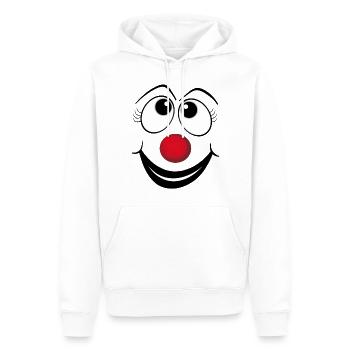 Gesicht Clown - Männer Premium Bio Hoodie - Weiß - Vorne - Nico (187cm)