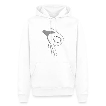 Hand Looked In Look Youth Kids - Men’s Premium Organic Hoodie - white - Front - Nico (187cm)