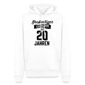 Ehemann Hochzeitstag - Männer Premium Bio Hoodie - Weiß - Vorne - Nico (187cm)