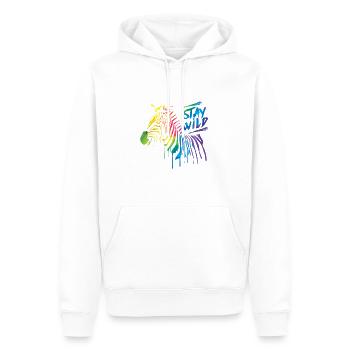 Zebra Boom! - Sweat à capuche Premium bio Homme - blanc - Devant - Nico (187cm)