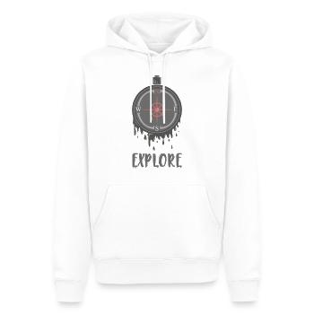 Discover - North Pole - Compass - Explorer design - Men’s Premium Organic Hoodie - white - Front - Nico (187cm)