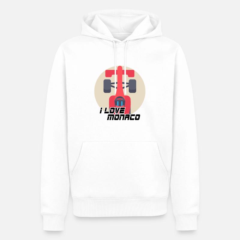 Monaco - Sweat à capuche Premium bio Homme - blanc