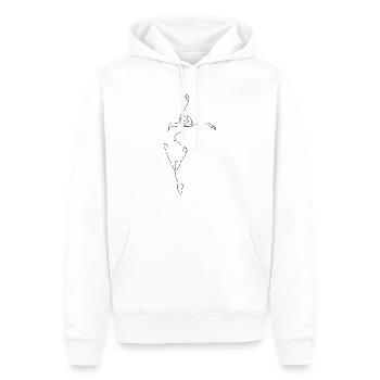 Tänzerin tanzen dancing lineart - Männer Premium Bio Hoodie - Weiß - Vorne - Nico (187cm)