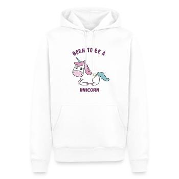 Né pour être une licorne! Magie bébé licorne licornes - Sweat à capuche Premium bio Homme - blanc - Devant - Nico (187cm)