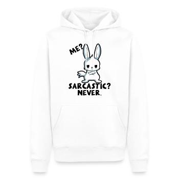 Sarcasmes Lapin Lapin Ironie Sarkastique Cadeau - Sweat à capuche Premium bio Homme - blanc - Devant - Nico (187cm)