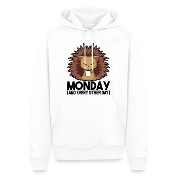 Montage, Keine Lust, Arbeit, Igel, Geschenk, Nope - Männer Premium Bio Hoodie - Weiß - Vorne - Nico (187cm)