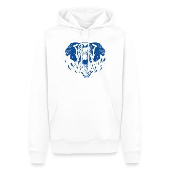 Elefant Wasser Motiv Kreativ - Männer Premium Bio Hoodie - Weiß - Vorne - Nico (187cm)