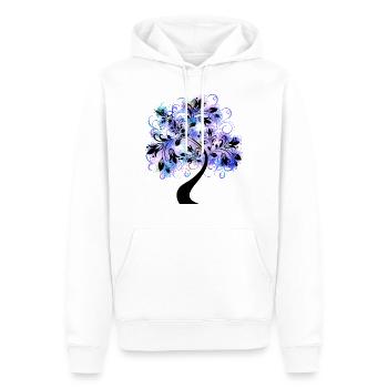 Arbre fleuri - Sweat à capuche Premium bio Homme - blanc - Devant - Nico (187cm)