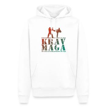 Krav Maga Geschenk T-Shirt Geburtstag Weihnachten - Männer Premium Bio Hoodie - Weiß - Vorne - Nico (187cm)